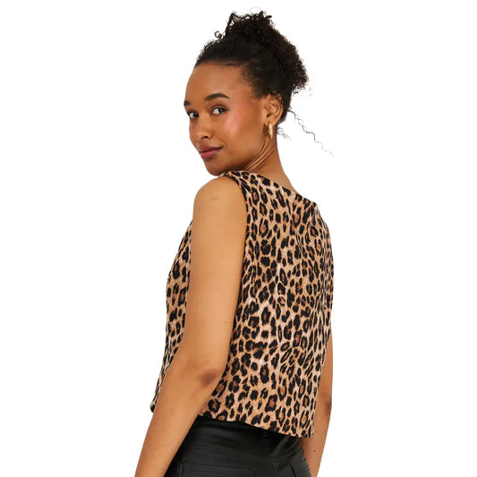 Gilet Mujer Animal Print Leopardo Café – Estilo y Seguridad para tu Imagen