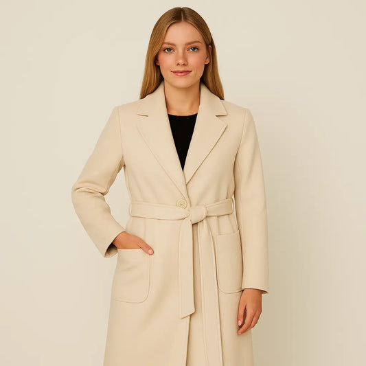 Abrigo Largo con Cinturón | Elegancia Atemporal que Potencia tu Imagen