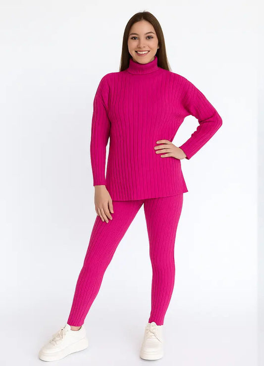 Conjunto Lanilla: Sweater + Pantalón Skinny – Monocromático