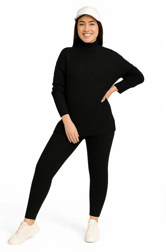 Conjunto Lanilla: Sweater + Pantalón Skinny – Monocromático