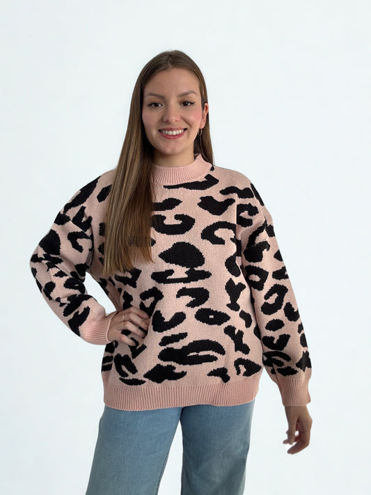 Sweater Oversize Animal Print