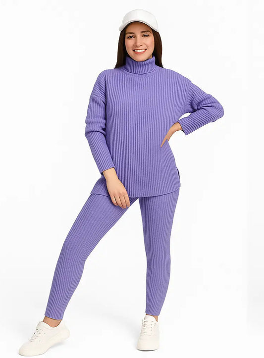 Conjunto Lanilla: Sweater + Pantalón Skinny – Monocromático