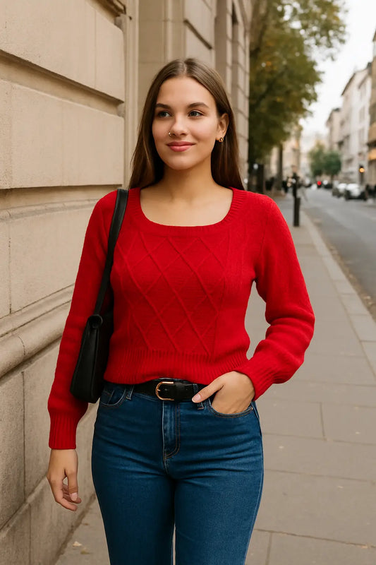 Sweater Cuello Cuadrado - Versatilidad, feminidad y poder personal